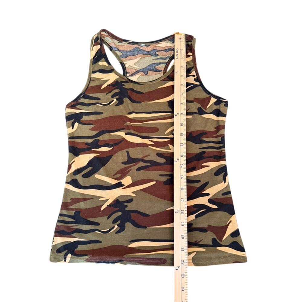 Camouflage Racer Back Tank Top Medium - Picture 4 of 5